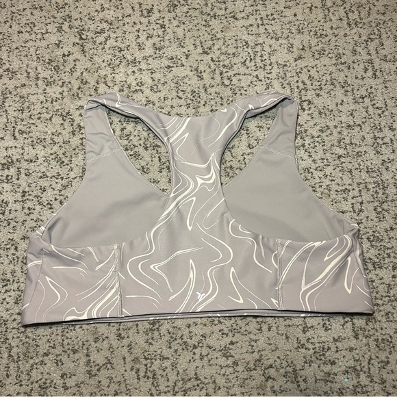 Old Navy Active Powersoft Medium Support Go-Dry Gray & White Sports Bra Size XXL - Picture 3 of 6